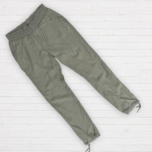 CARVE DESIGNS Sage Olive Green Tencel Drawstring Elastic Waist Jogger Pants 2 - Picture 1 of 5